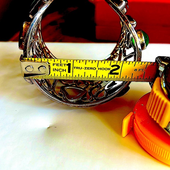 AuthenticCharles AlbertSterlingSilverCuffmulticolorSeaGlassContemporaryStunnig🔥 - Picture 8 of 12
